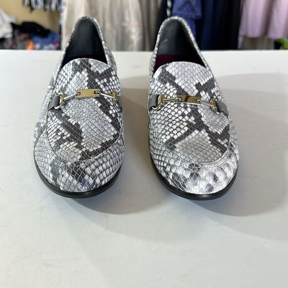 MUNRO Women's Harrison III Leather Reptile Print Loafers Gray/Black Size 10.5 - Picture 2 of 13